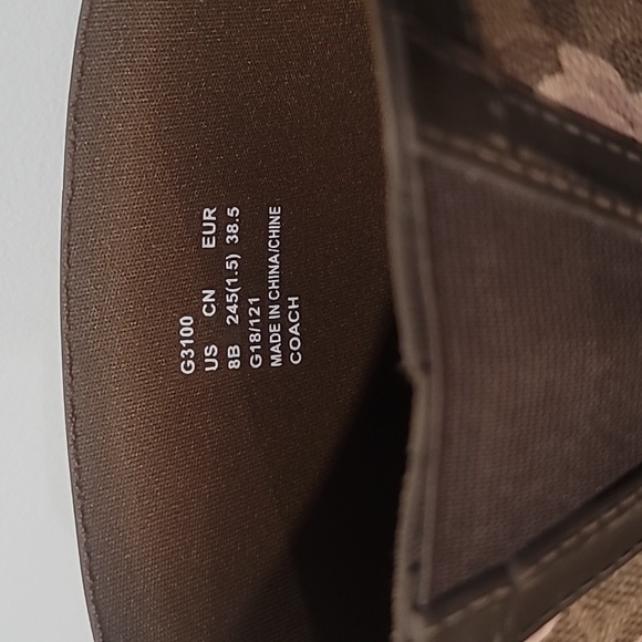 Coach Tall Rainboots Brown Rose Women sz 8 - Picture 5 of 11